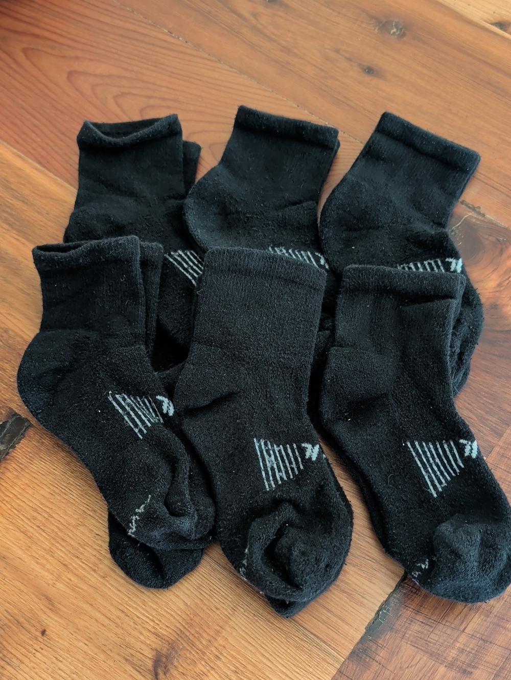 Black Kids Ankle Socks - Pack of 6